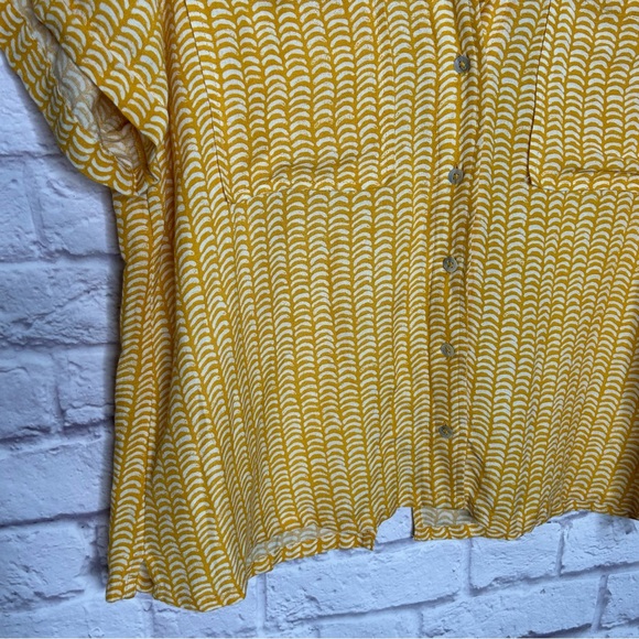 Anthropologie Maeve Classic Surf Shirt In Yellow XL - Picture 9 of 14